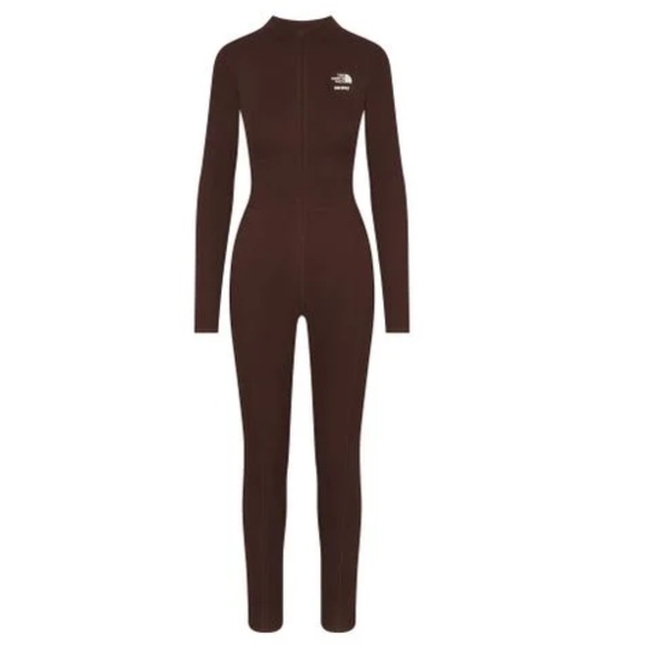 THE NORTH FACE X SKIMS REFINA BODYSUIT COCOA BROWN